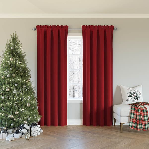 Oslo-Troy Rod Pocket Blackout Curtain Panel - image 