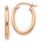 Gold Classics&#40;tm&#41; 14k Rose Gold Oval 21x13.5mm Hoop Earrings - image 1
