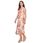 Womens Ruby Rd. Renaissance Romance V Neck Floral Midi Dress - image 2
