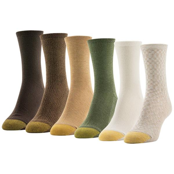 Womens Gold Toe(R) 3pk. heck Textured Midi Socks
