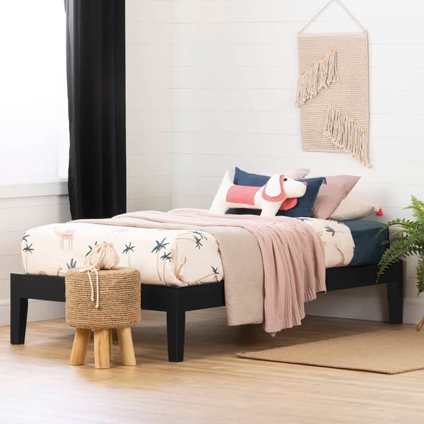 South Shore Vito Black Twin Platform Bed