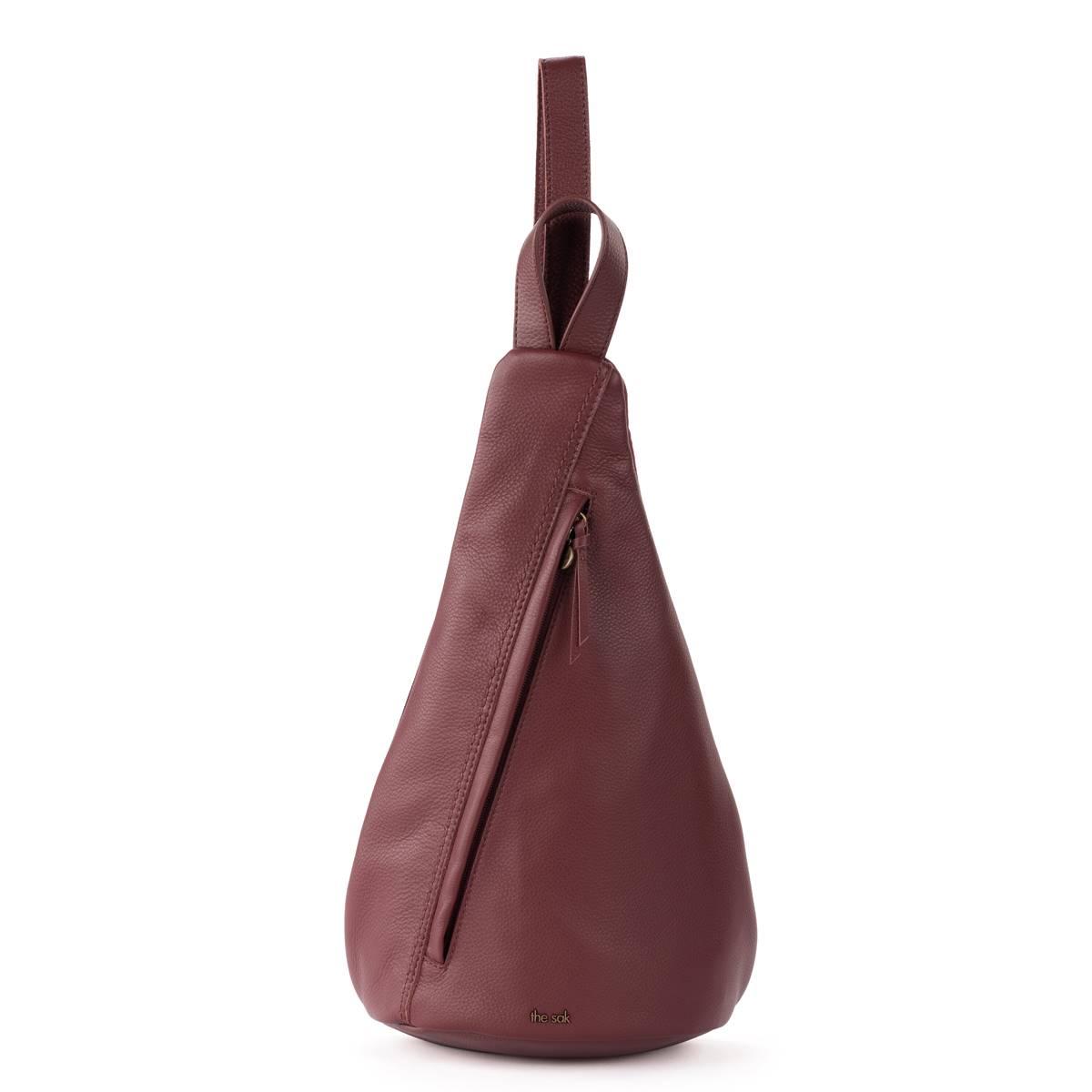 The Sak Geo Sling Backpack – Handgehäkelter Schulterrucksack Aus Leder Mit Veganem Futter