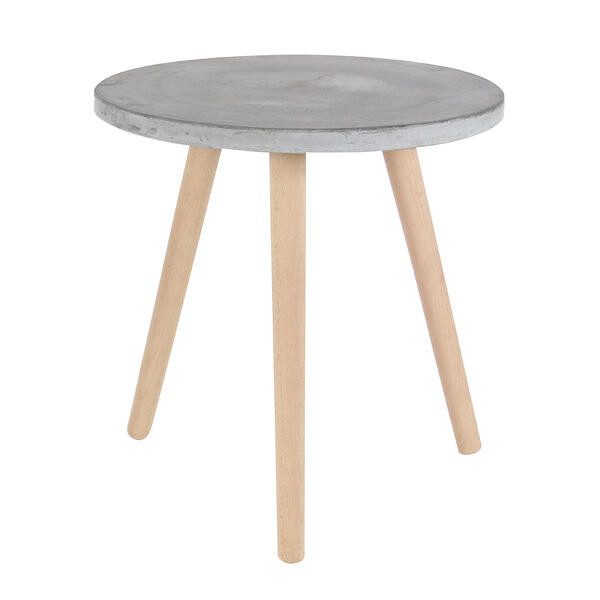 9th & Pike&#40;R&#41; Fiber Clay And Beech Wood Accent Table - image 