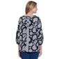 Womens Ali Miles 3/4 Sleeve Brushed Circle Tunic Blouse - image 2