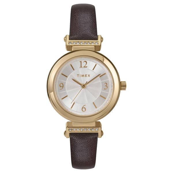 Womens Timex&#174; Gold-Tone Black to Brown Strap Watch - TW2W96400JT