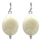 Ashley Cooper Rhodium Milky White Swirl Acrylic Drop Earrings - image 2