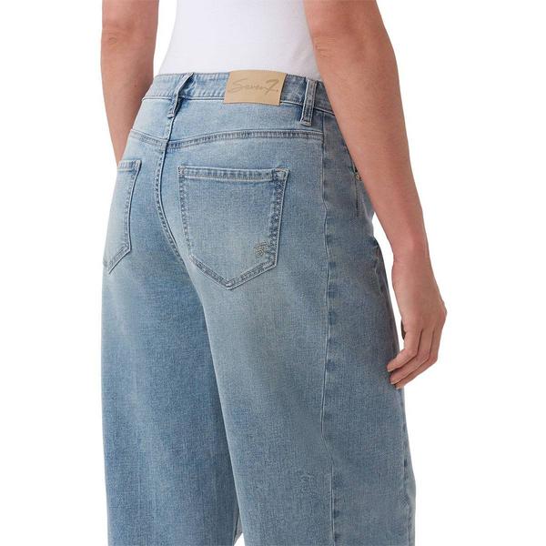 Womens Seven7 Cropped Pieced Dart Barrel Jeans
