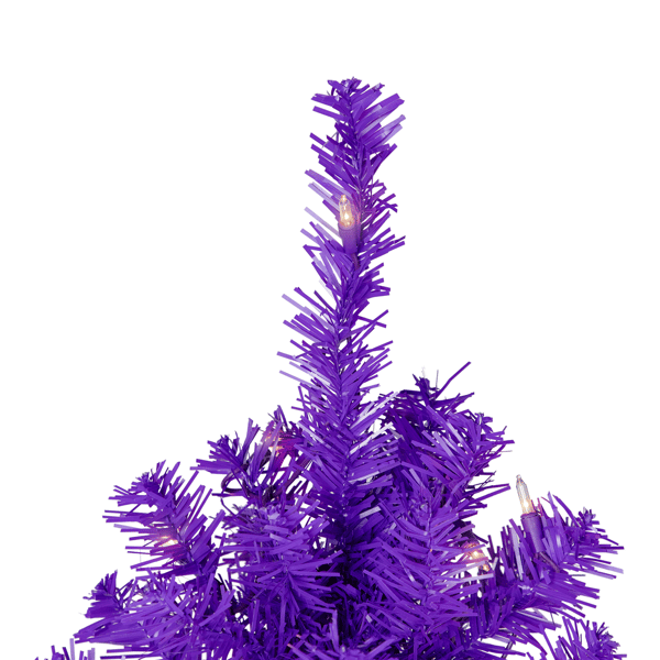 Northlight 6ft. Pre-Lit Purple Artificial Pine Christmas Tree