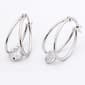 Ellen Tracy Captured Cubic Zirconia Hoop Earrings - image 1