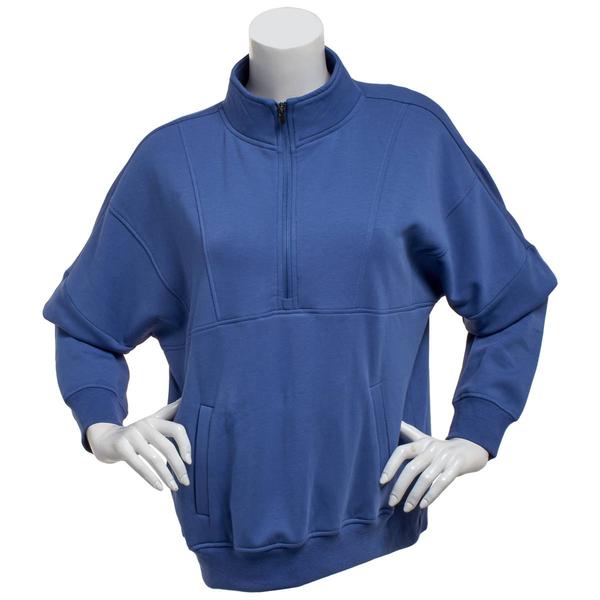 Womens Remi James Long Sleeve Fleece Lined 1/2 Zip Sweatshirt - image 