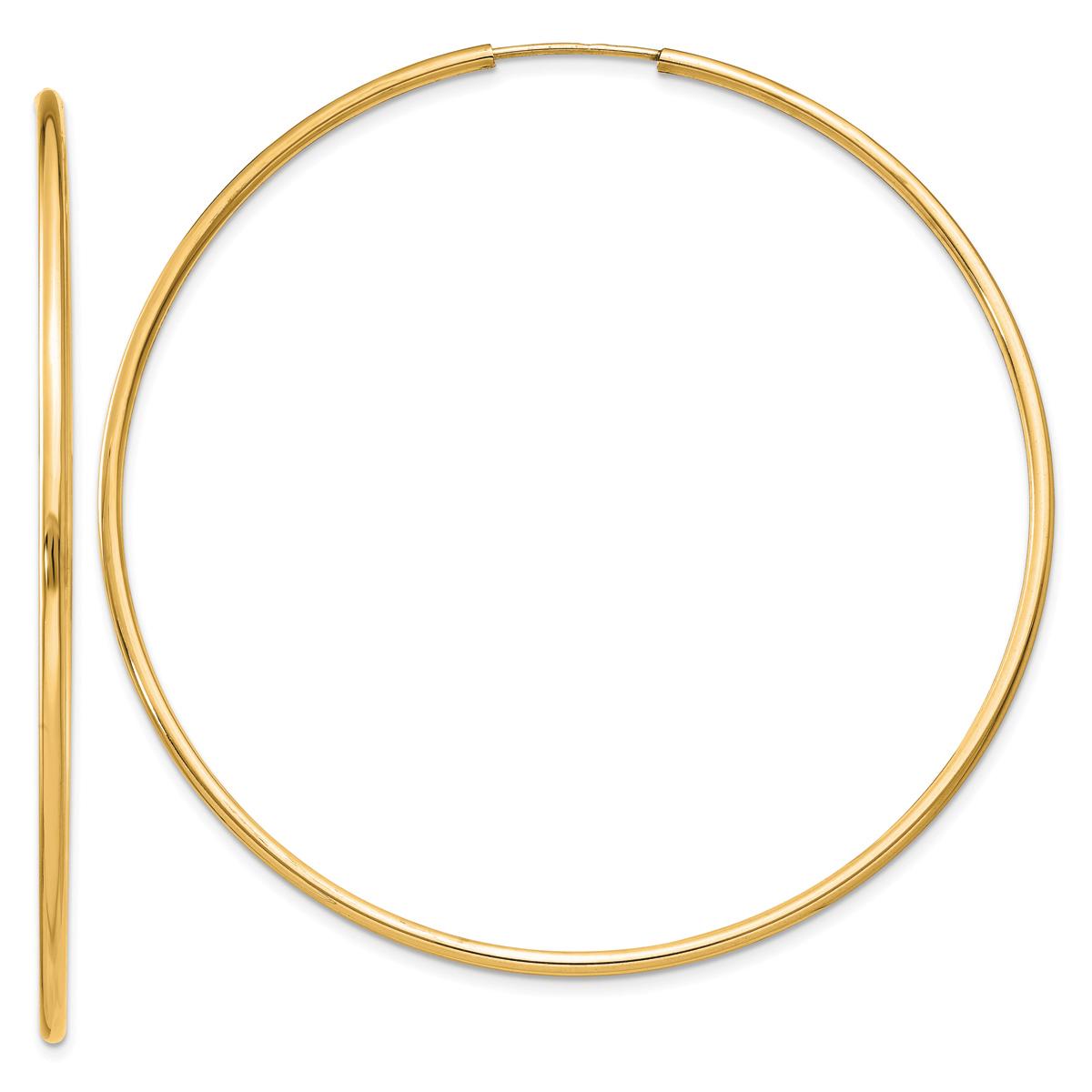 Gold Classics™ 54mm. 14kt. Polished Endless Hoop Earrings