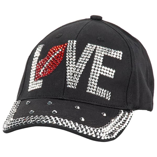 Womens Madd Hatter Love Bling Stones Baseball Cap - image 