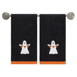 Avanti Ghost Boo Halloween 2pk. Embroidered Hand Towels