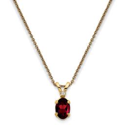 Gemstone Classics(tm) 14kt. Yellow Gold January Birthstone Necklace