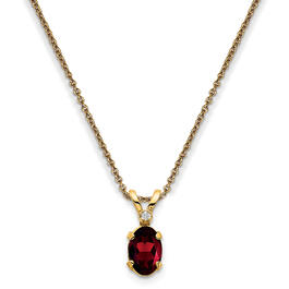 Gemstone Classics&#40;tm&#41; 14kt. Yellow Gold January Birthstone Necklace