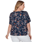 Plus Size Emaline Key Items Short Sleeve Tie Hem Butterfly Blouse - image 2