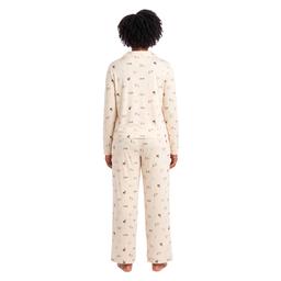 Womens Draper James Bamboo Jersey Dogs Notch Collar Pajama Set