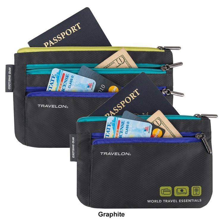 Travelon World Travel Essentials Set of 2 Organizers