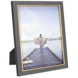 Malden Charcoal Stripe w/ Gold Frame - 8x10