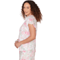 Womens Hearts of Palm Bloom Service Flutter Sleeve Floral Blouse - image 4