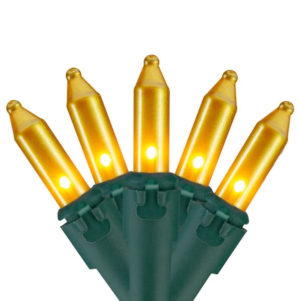 Northlight Seasonal 100ct. Opaque Gold Mini Christmas Lights