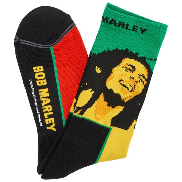 Mens Perris Bob Marley Smile Crew Socks - image 