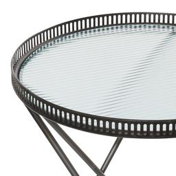 9th & Pike® Round Industrial Metal Accent Table - Set Of 2