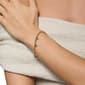 Athra Gold over Brass Blue Crystal Drop Stretch Bead Bracelet - image 3