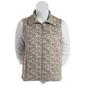 Plus Size Hasting & Smith Ditsy Zip Front Quilted Vest - image 1