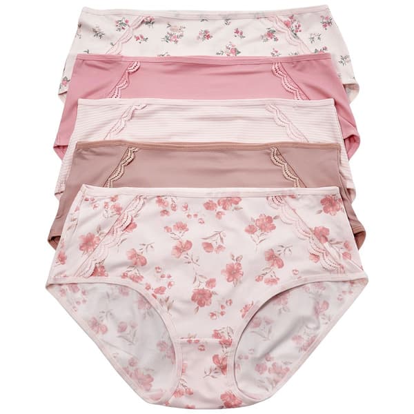 Womens Laura Ashley(R) 5pk. Brief Panties - LS7684-5PKFG