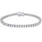 Silver Plated Cubic Zirconia Tennis Link Bracelet - image 1