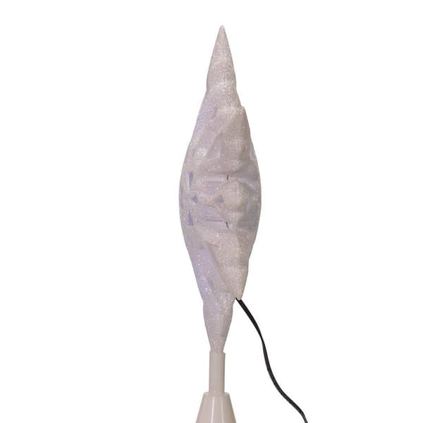 Kurt Adler 10in Cool White LED Glitter Snowflake Treetop