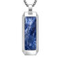 Mens Perry Ellis Blue Sodalite Stone Tag Pendant - image 1