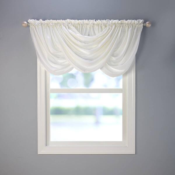 Clarendon Textured Woven Waterfall-Valance - 54x36 - image 