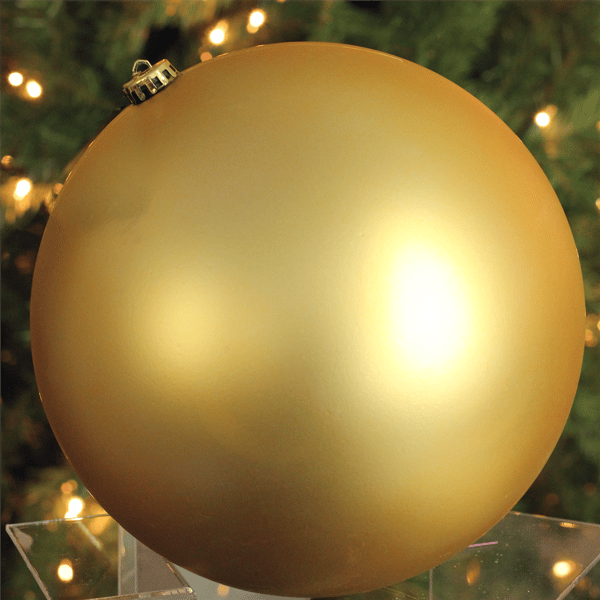 Northlight Matte Vegas Gold Shatterproof Christmas Ornament