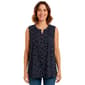 Plus Size Napa Valley Sleeveless Coastal Pleat Jacquard Blouse - image 1