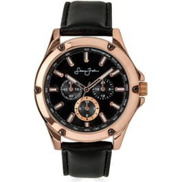 Mens Sean John Rose-Tone Screw Bezel Strap Watch SJ0003RG