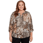Plus Size Alfred Dunner Classics_F5 Puff Print Animal Colorblock - image 1