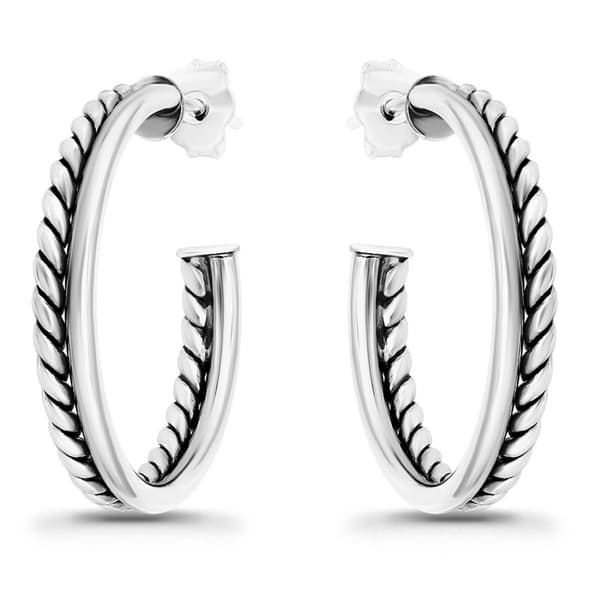 Designs by FMC Polish/Oxidized Twist Hoop Earrings - image 