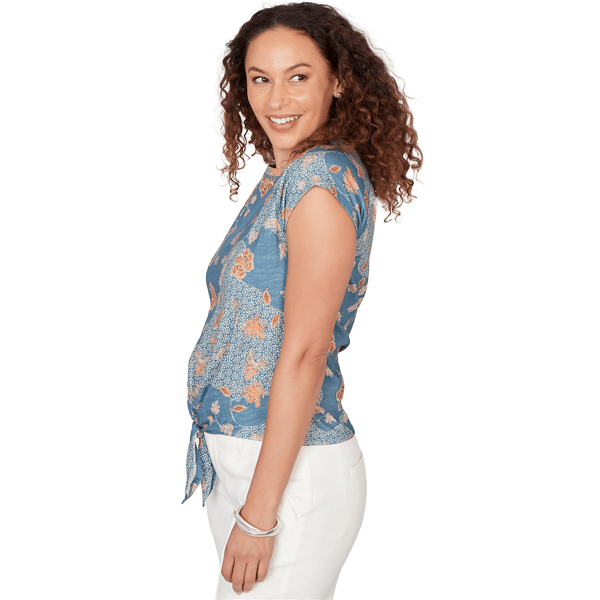 Womens Skye’s the Limit Key Items Cap Sleeve Floral Blouse