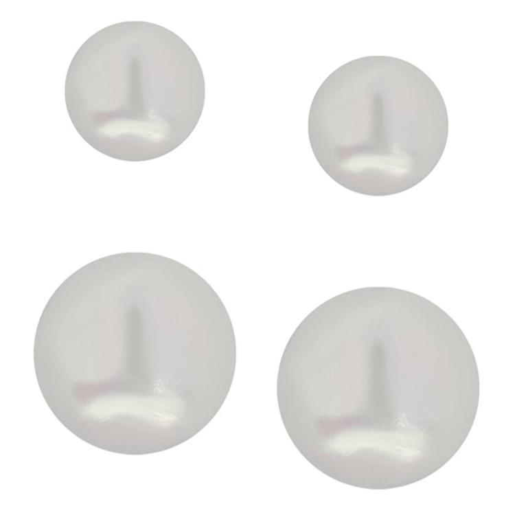Sterling Silver 2pr. Pearl Set Earrings
