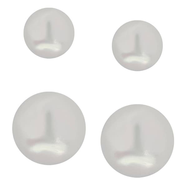 Sterling Silver 2pr. Pearl Set Earrings - image 