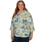 Plus Size Alfred Dunner Indigo Girls Bold Meadow Floral Blouse - image 3