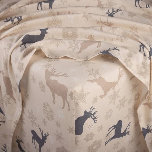 Kathy Ireland 100% Turkish Cotton Flannel Deer Sheet Set