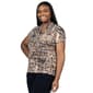 Plus Size 24/7 Comfort Apparel Geometric V-Neck Blouse - image 2