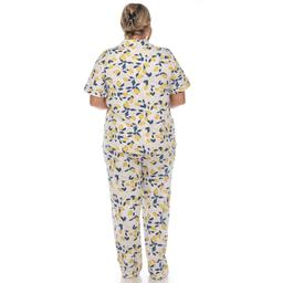 Plus Size White Mark Lemon Pajama Set