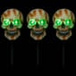 Northlight Seasonal Set of 3 Skeleton Head Pathway Markers - image 5