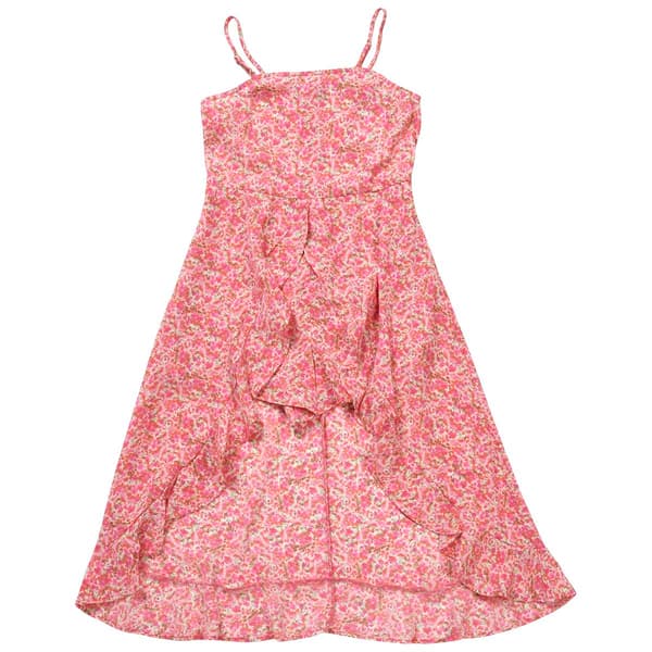 Girls (7-16) Poppies &amp; Roses Sleeveless Floral Walk-Thru Romper - image 