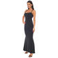 Juniors Jump Ity w/ Rhinestones Double Strap Long Sheath Dress - image 3