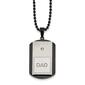 Mens Gentlemen's Classics&#40;tm&#41; Black IP-Plated Dad Dog Tag Necklace - image 1